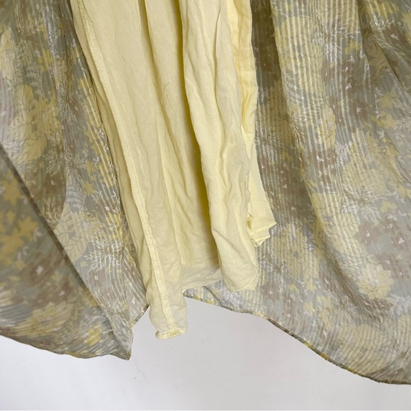 Zara METALLIC THREAD PRINTED DRESS-LIGHT YELLOW-7521/311 - Picture 12 of 16